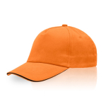 Cap aus Baumwoll-Twill mit verstellbarem Metallverschluss, 160 g/m² farbe orange