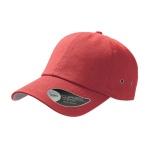 Baseballkappe aus Twill-Baumwolle mit Metallösen, 250 g/m2 farbe rot