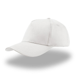 Kinder-Baseballcap aus Baumwolle mit 5 Paneelen und Klettverschluss farbe weiß