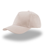 Kinder-Baseballcap aus Baumwolle mit 5 Paneelen und Klettverschluss farbe beige