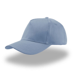 Kinder-Baseballcap aus Baumwolle mit 5 Paneelen und Klettverschluss farbe hellblau