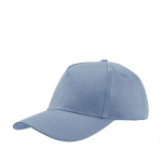 Kinder-Baseballcap aus Baumwolle mit 5 Paneelen und Klettverschluss farbe hellblau