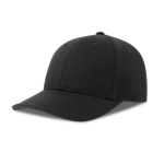 Baseballcap aus recycelter biologischer Baumwolle farbe schwarz