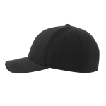 Baseballcap aus recycelter biologischer Baumwolle farbe schwarz