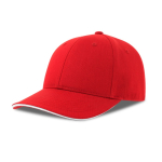 Baseballcap aus recycelter biologischer Baumwolle farbe rot