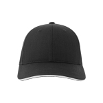 Baseballcap aus recycelter biologischer Baumwolle farbe weiß/schwarz