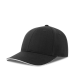 Baseballcap aus recycelter biologischer Baumwolle farbe weiß/schwarz