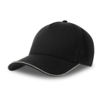 Cap aus Polyester mit reflektierendem Schirm und Verschluss, 200 g/m2 farbe schwarz