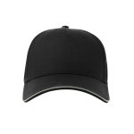 Cap aus Polyester mit reflektierendem Schirm und Verschluss, 200 g/m2 farbe schwarz