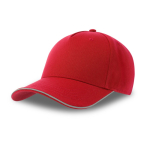 Cap aus Polyester mit reflektierendem Schirm und Verschluss, 200 g/m2 farbe rot