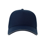 Cap aus Polyester mit reflektierendem Schirm und Verschluss, 200 g/m2 farbe marineblau