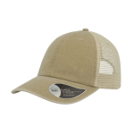 Vintage-Trucker-Cap aus Baumwolle mit Mesh-Rückseite, 250 g/m2 farbe khaki