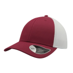 Zweifarbige 6-Paneel-Cap aus Nylon und Mesh im Sportstil farbe bordeaux