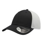 Zweifarbige 6-Paneel-Cap aus Nylon und Mesh im Sportstil farbe schwarz