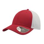 Zweifarbige 6-Paneel-Cap aus Nylon und Mesh im Sportstil farbe rot