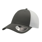 Zweifarbige 6-Paneel-Cap aus Nylon und Mesh im Sportstil farbe hellgrau