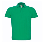 Herren-Poloshirt aus Piqué-Baumwolle mit 2 Knöpfen, 180 g/m2, B&C farbe grün