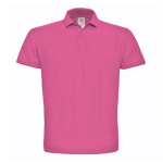 Herren-Poloshirt aus Piqué-Baumwolle mit 2 Knöpfen, 180 g/m2, B&C farbe rosa