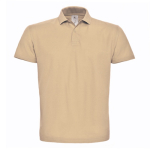 Herren-Poloshirt aus Piqué-Baumwolle mit 2 Knöpfen, 180 g/m2, B&C farbe beige