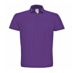 Herren-Poloshirt aus Piqué-Baumwolle mit 2 Knöpfen, 180 g/m2, B&C farbe violett