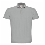 Herren-Poloshirt aus Piqué-Baumwolle mit 2 Knöpfen, 180 g/m2, B&C farbe hellgrau