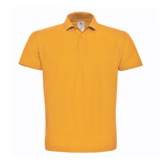 Herren-Poloshirt aus Piqué-Baumwolle mit 2 Knöpfen, 180 g/m2, B&C farbe dunkelgelb