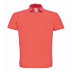 Herren-Poloshirt aus Piqué-Baumwolle mit 2 Knöpfen, 180 g/m2, B&C farbe korallenrot