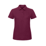 Kurzärmliges Damen-Poloshirt aus Piqué-Baumwolle, 180 g/m2, B&C farbe bordeaux