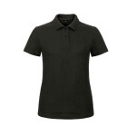 Kurzärmliges Damen-Poloshirt aus Piqué-Baumwolle, 180 g/m2, B&C farbe schwarz