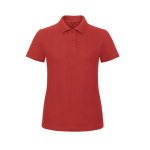 Kurzärmliges Damen-Poloshirt aus Piqué-Baumwolle, 180 g/m2, B&C farbe rot