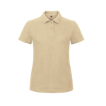 Kurzärmliges Damen-Poloshirt aus Piqué-Baumwolle, 180 g/m2, B&C farbe beige