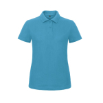 Kurzärmliges Damen-Poloshirt aus Piqué-Baumwolle, 180 g/m2, B&C farbe lagunenblau