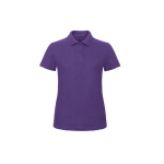 Kurzärmliges Damen-Poloshirt aus Piqué-Baumwolle, 180 g/m2, B&C farbe violett