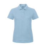 Kurzärmliges Damen-Poloshirt aus Piqué-Baumwolle, 180 g/m2, B&C farbe hellblau