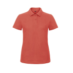 Kurzärmliges Damen-Poloshirt aus Piqué-Baumwolle, 180 g/m2, B&C farbe korallenrot