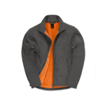 Herren-Softshelljacke aus Polyester-Stretch, 300 g/m2, B&C farbe dunkelgrau