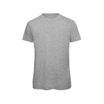 Kurzarm-T-Shirt für Herren aus Bio-Baumwolle, 140 g/m2, B&C farbe grau mamoriert