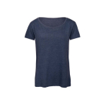 Damen-T-Shirt aus Polyester und Baumwolle, 130 g/m2, B&C farbe dunkelblau