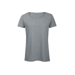 Damen-T-Shirt aus Polyester und Baumwolle, 130 g/m2, B&C farbe hellgrau