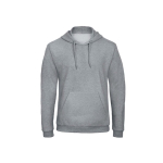 Herren-Kapuzensweatshirt mit Kängurutasche, 270 g/m2, B&C farbe hellgrau