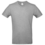 Kurzärmliges Herren-T-Shirt aus Baumwolle, 185 g/m2, B&C farbe grau mamoriert