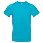 Kurzärmliges Herren-T-Shirt aus Baumwolle, 185 g/m2, B&C farbe cyan-blau