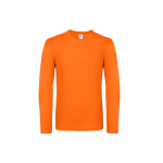 Langärmliges Herren-T-Shirt aus Baumwolle, 145 g/m2, B&C farbe orange