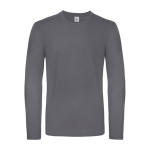 Langärmliges Herren-T-Shirt aus Baumwolle, 145 g/m2, B&C farbe dunkelgrau