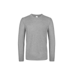 Langärmliges Herren-T-Shirt aus Baumwolle, 145 g/m2, B&C farbe grau mamoriert