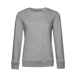 Langärmliges Damen-Sweatshirt aus Baumwolle, 280 g/m2, von B&C farbe hellgrau