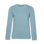 Langärmliges Damen-Sweatshirt aus Baumwolle, 280 g/m2, von B&C farbe blaugrau