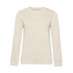 Langärmliges Damen-Sweatshirt aus Baumwolle, 280 g/m2, von B&C farbe gebrochen weiß