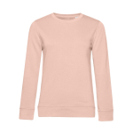 Langärmliges Damen-Sweatshirt aus Baumwolle, 280 g/m2, von B&C farbe pastellrose