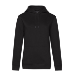 Damen-Sweatshirt aus recycelter Baumwolle und Polyester, 280 g/m2, B&C farbe schwarz